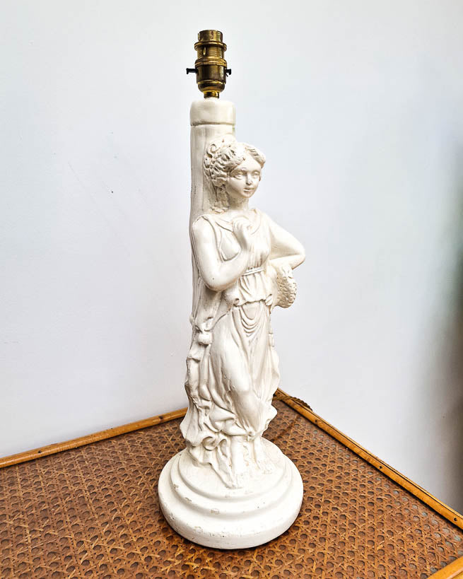 Large Plaster Statue Table Lamp (inc. shade)