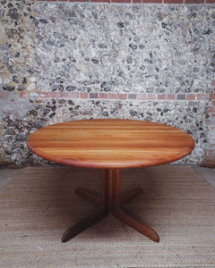 Mid Century Teak Round Dining Table & 4 Chairs