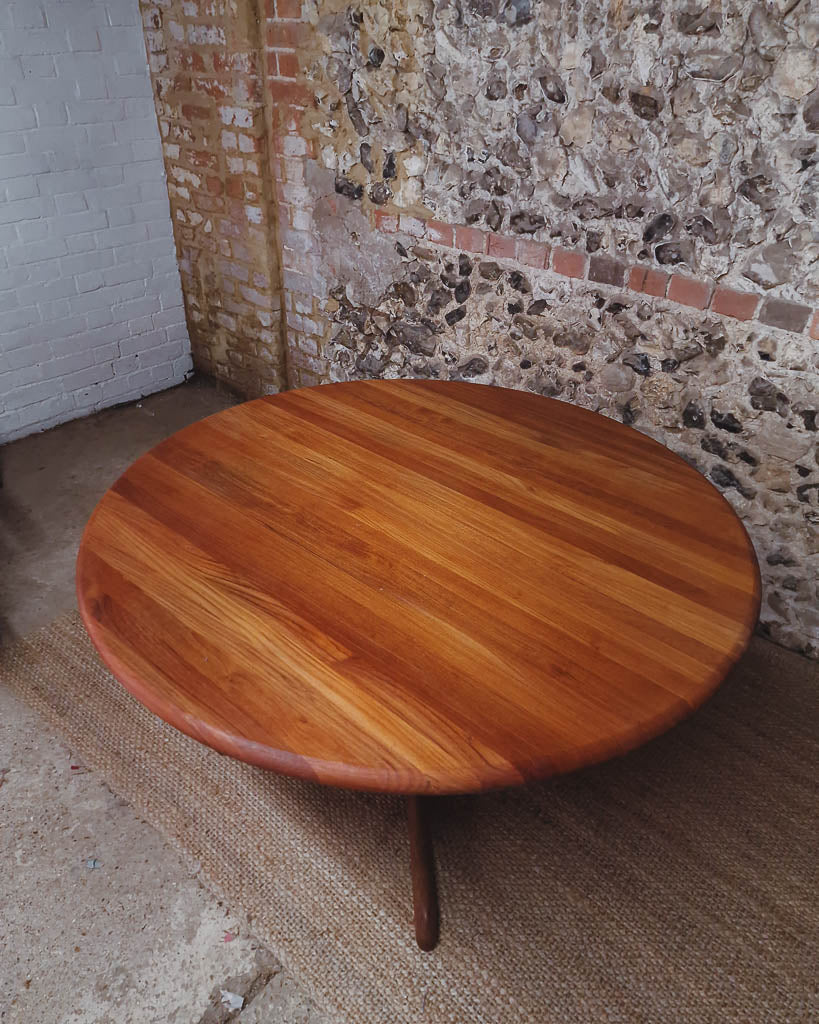 Mid Century Teak Round Dining Table & 4 Chairs