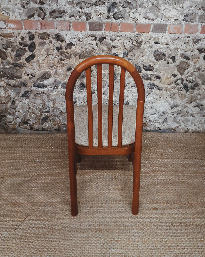 Mid Century Teak Round Dining Table & 4 Chairs