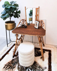 Mid Century French Bamboo Dressing Table