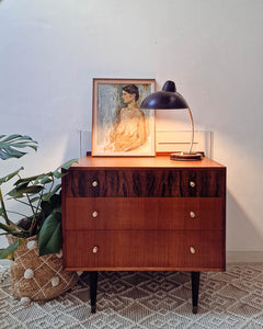 Mid Century Mahogany & Teak Chest of Drawers