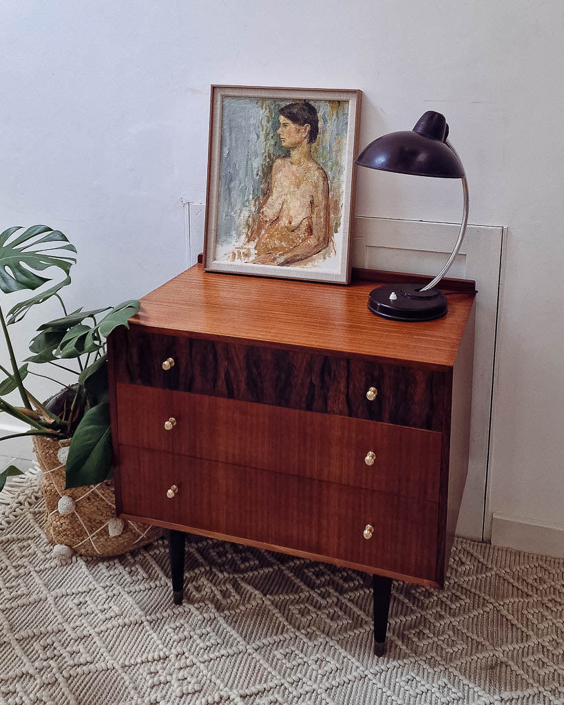 Mid Century Mahogany & Teak Chest of Drawers