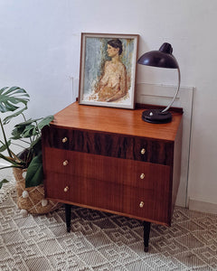 Mid Century Mahogany & Teak Chest of Drawers