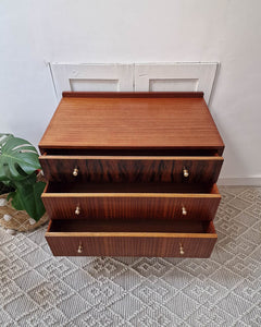 Mid Century Mahogany & Teak Chest of Drawers