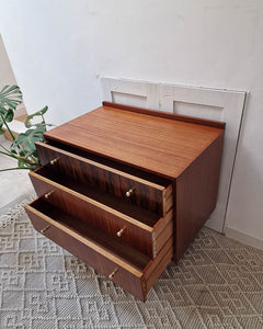 Mid Century Mahogany & Teak Chest of Drawers