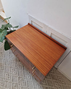 Mid Century Mahogany & Teak Chest of Drawers