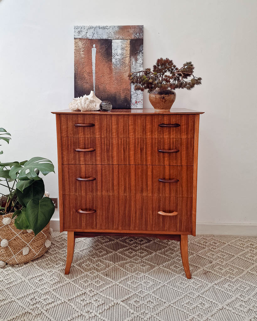 Mid Century Walnut Chest of Drawers