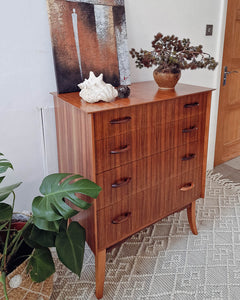 Mid Century Walnut Chest of Drawers