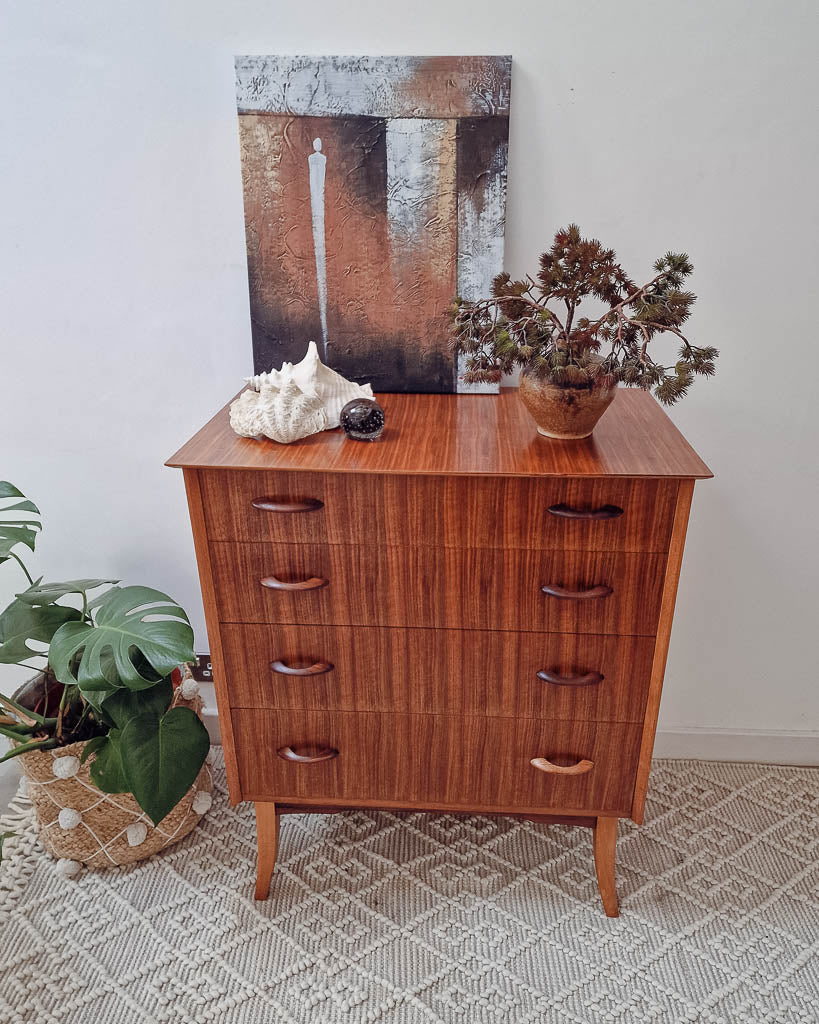 Mid Century Walnut Chest of Drawers