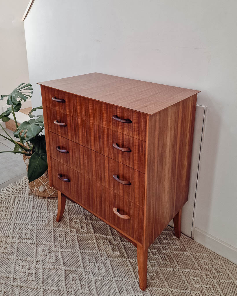 Mid Century Walnut Chest of Drawers