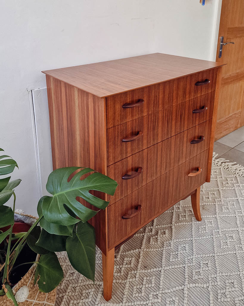 Mid Century Walnut Chest of Drawers