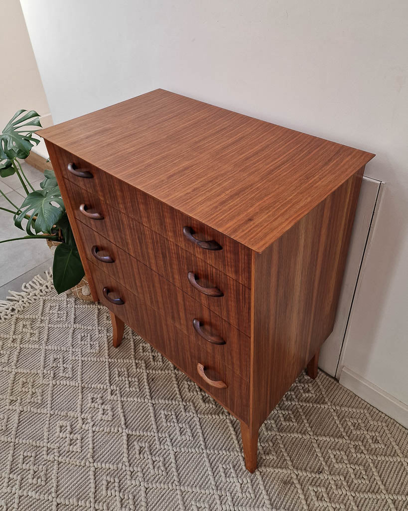 Mid Century Walnut Chest of Drawers