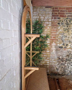 Medium Mid Century Vintage Bamboo Bookcase / Display Cabinet