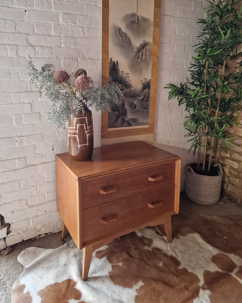 Mid Century G Plan Small Oak Chest of Drawers Brandon E Gomme