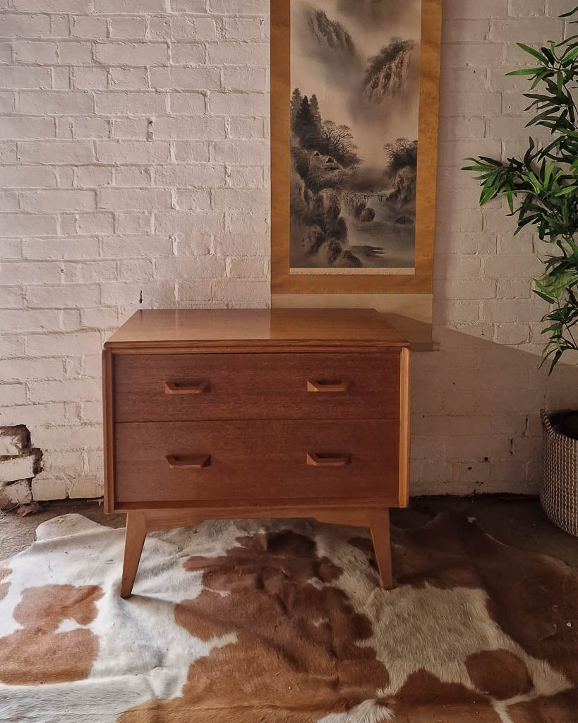 Mid Century G Plan Small Oak Chest of Drawers Brandon E Gomme