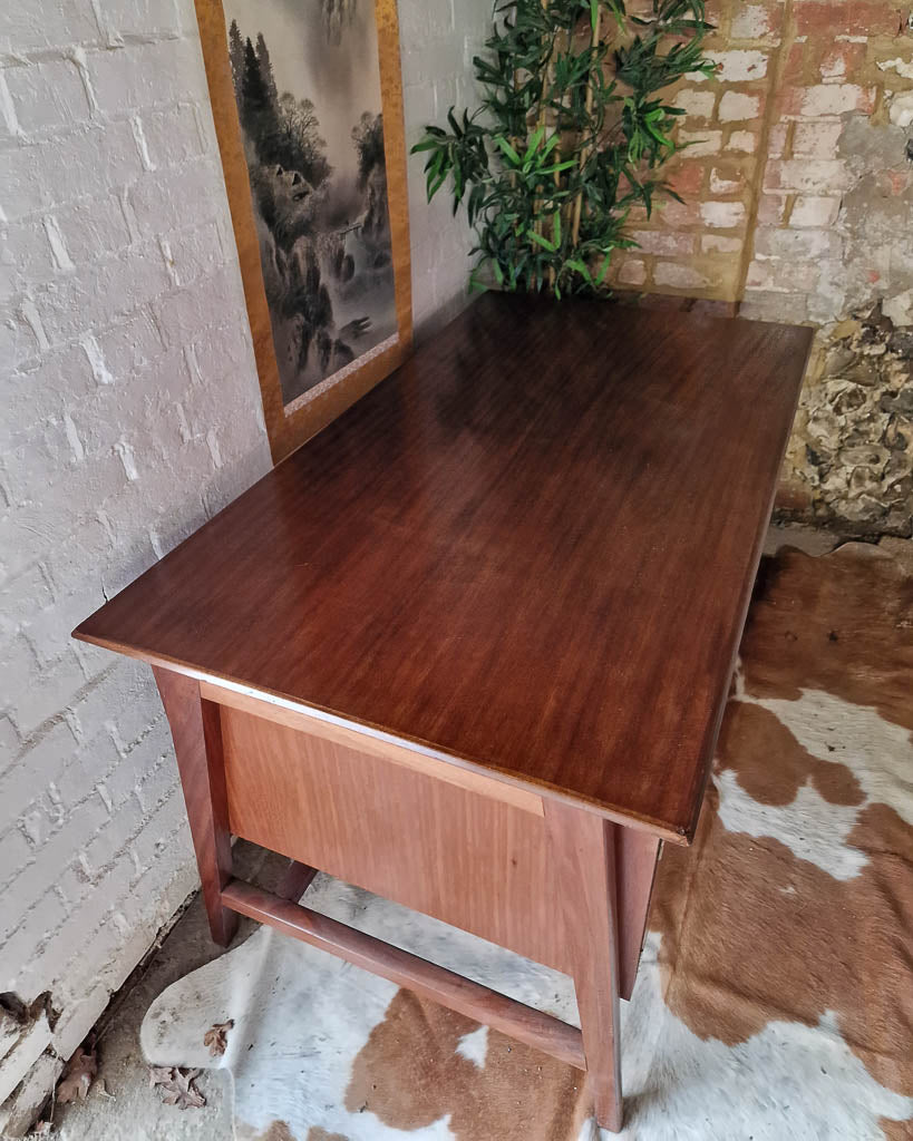 Mid Century Large Teak Executive Desk