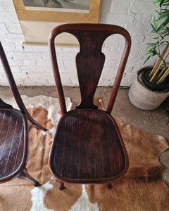 Antique Early 20th Century Thonet Queen Anne Style Bentwood Chairs (x6)