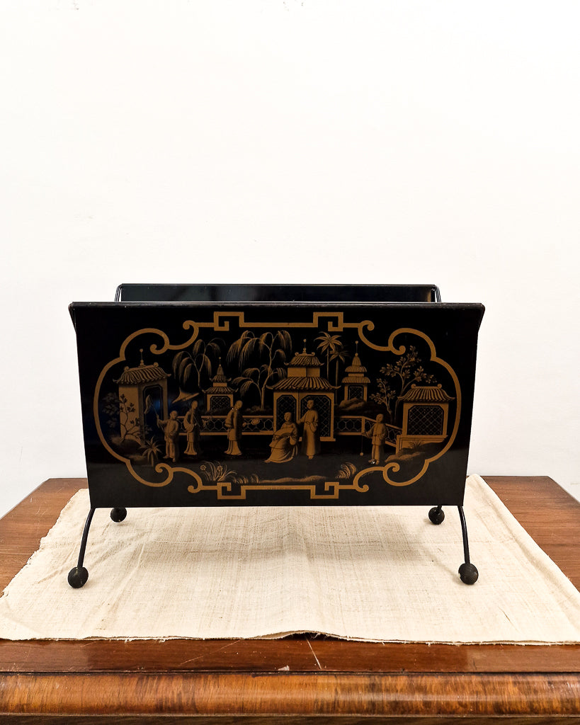 Vintage Chinoiserie Magazine Rack