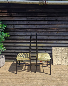 Mid Century Ebonised Ladder Back Dining Chairs (x6) Karl Axel Adolfsson