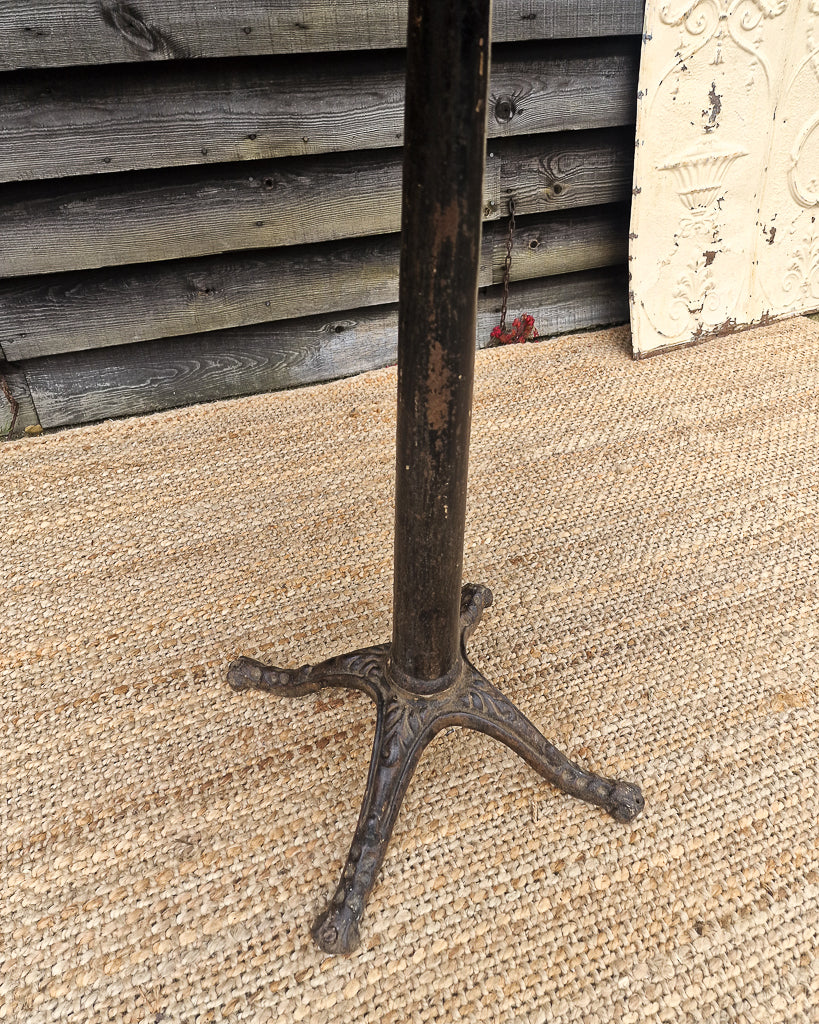 Victorian Cast Iron & Oak Small Round Occasional Table