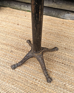 Victorian Cast Iron & Oak Small Round Occasional Table