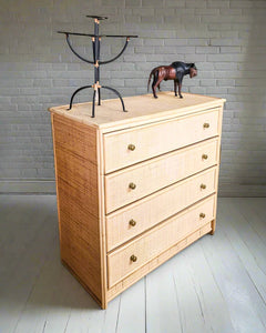 Italian Vintage Bamboo & Rattan Chest of Drawers