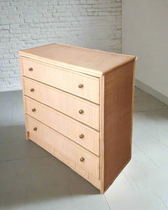 Italian Vintage Bamboo & Rattan Chest of Drawers