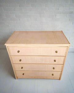 Italian Vintage Bamboo & Rattan Chest of Drawers