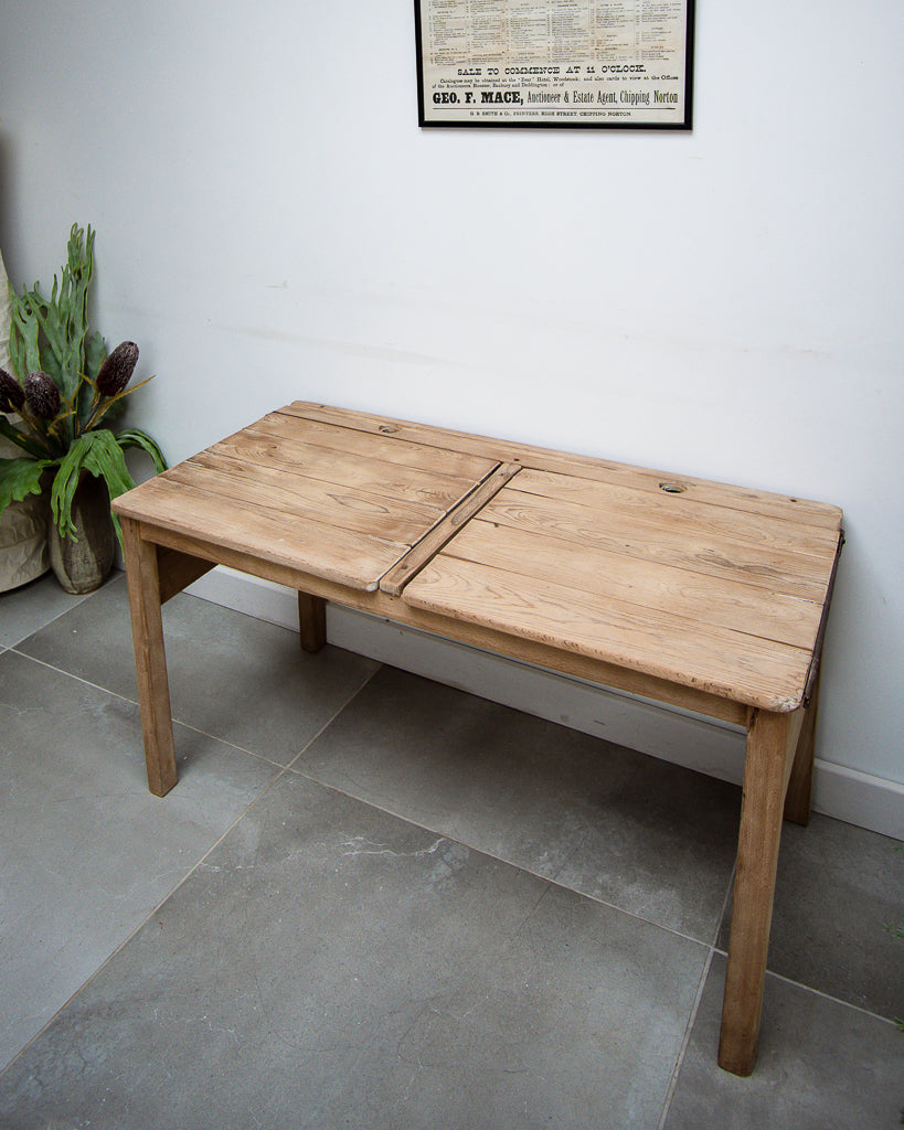 Vintage Double School Desk & Chairs