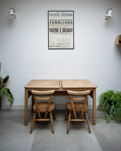 Vintage Double School Desk & Chairs