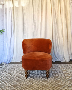 Vintage Moleskin Velvet Tub Chair