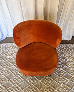 Vintage Moleskin Velvet Tub Chair