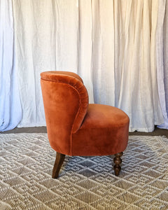 Vintage Moleskin Velvet Tub Chair