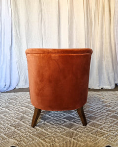 Vintage Moleskin Velvet Tub Chair