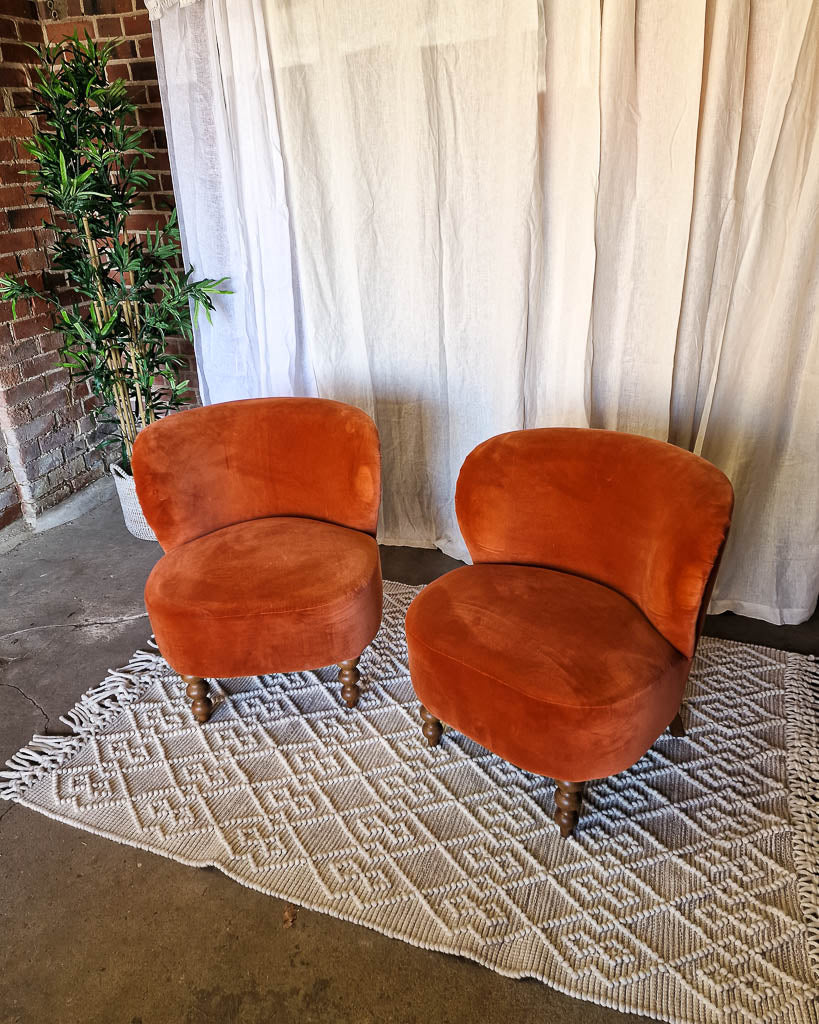 Vintage Moleskin Velvet Tub Chair